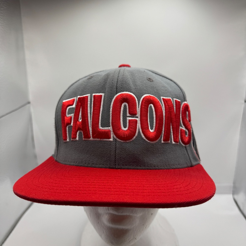 Atlanta Falcons Hat Mitchell & Ness Men NFL Vintage Collection Snapback Grey Red